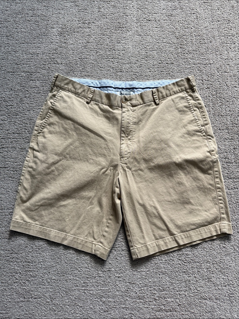 Peter Millar Men's Tan Pima Cotton Shorts - 36